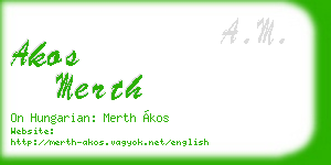 akos merth business card
